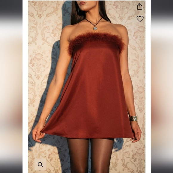 NWT! WeWoreWhat, Strapless Mini Dress, Brown- MSRP $138 - Picture 1 of 12